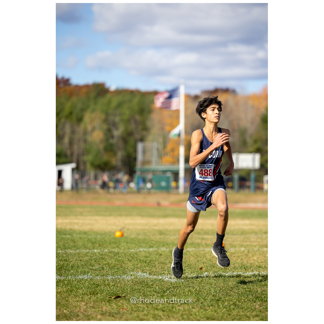 Roman Nadrowski, Lincoln, at 2024 RIIL Cross Country Class Championships at Ponaganset High School, North Scituate, Rhode Island on October 26, 2024 title=