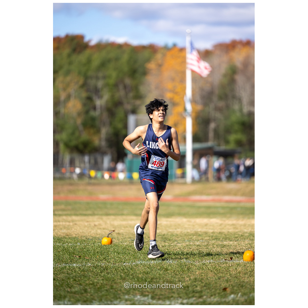 Rayyan Naqvi, Lincoln, at 2024 RIIL Cross Country Class Championships at Ponaganset High School, North Scituate, Rhode Island on October 26, 2024 title=