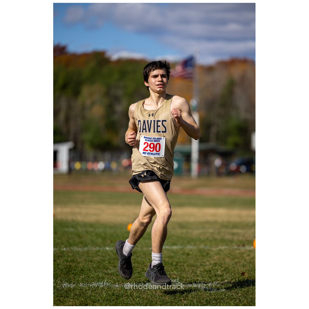 Jayden Lacasse, Davies, at 2024 RIIL Cross Country Class Championships at Ponaganset High School, North Scituate, Rhode Island on October 26, 2024 title=