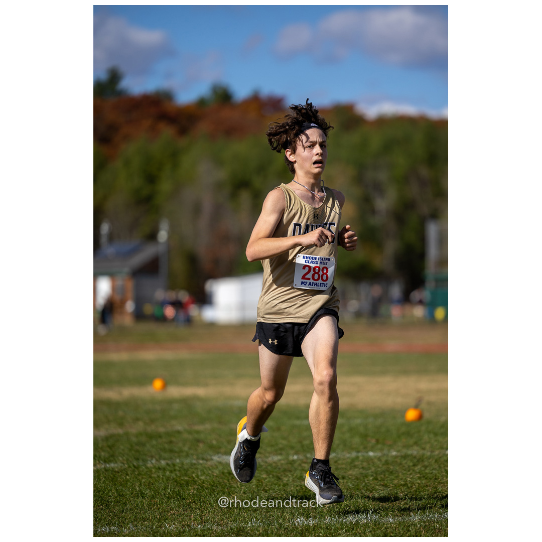 Gaven DeForest, Davies, at 2024 RIIL Cross Country Class Championships at Ponaganset High School, North Scituate, Rhode Island on October 26, 2024 title=