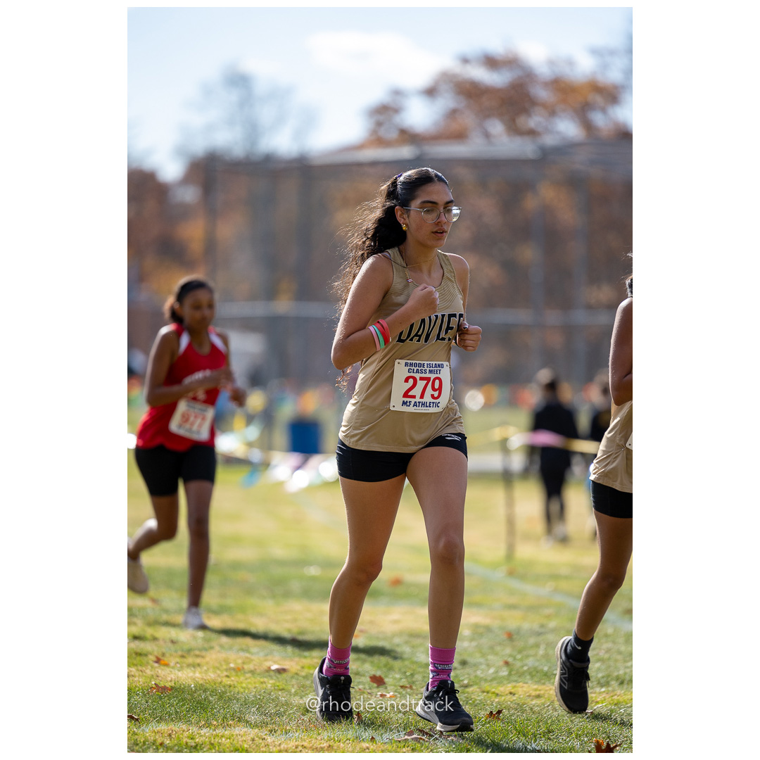 Jeneisy Cruz, Davies, at 2024 RIIL Cross Country Class Championships at Ponaganset High School, North Scituate, Rhode Island on October 26, 2024 title=