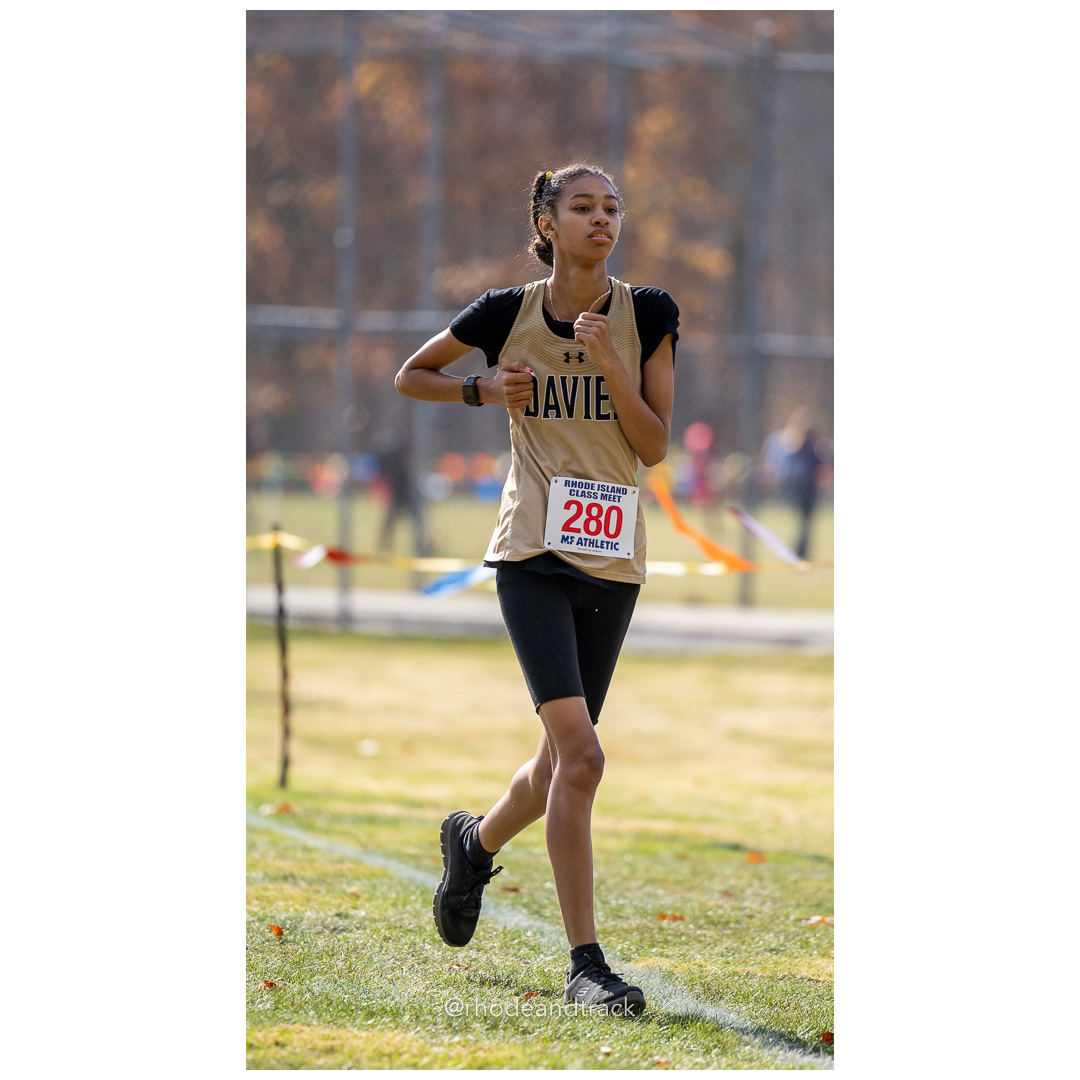 Lissalin Guzman, Davies, at 2024 RIIL Cross Country Class Championships at Ponaganset High School, North Scituate, Rhode Island on October 26, 2024 title=