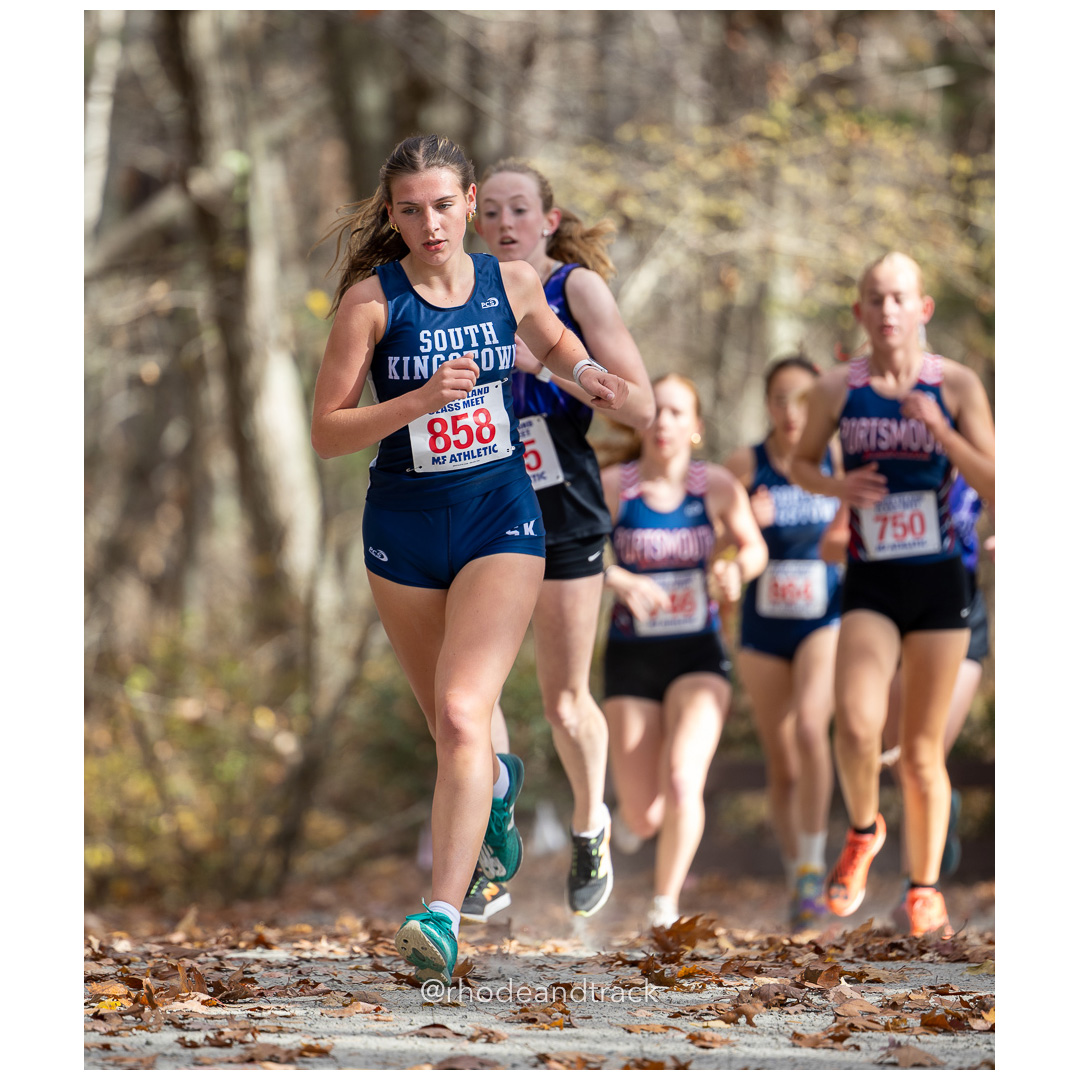 Ava Hayes, South Kingstown, at 2024 RIIL Cross Country Class Championships at Ponaganset High School, North Scituate, Rhode Island on October 26, 2024 title=