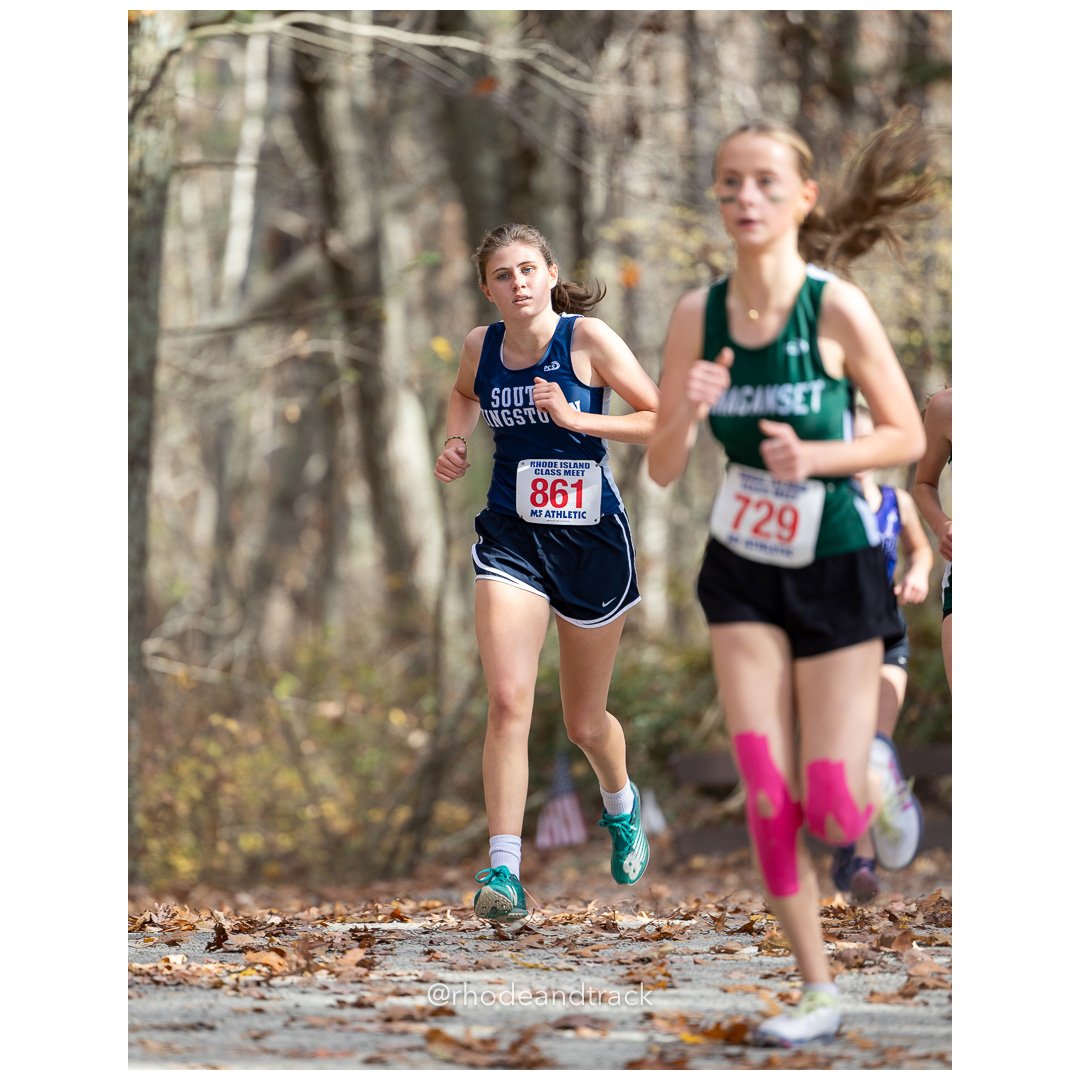 Tatum McDonald, South Kingstown, at 2024 RIIL Cross Country Class Championships at Ponaganset High School, North Scituate, Rhode Island on October 26, 2024 title=
