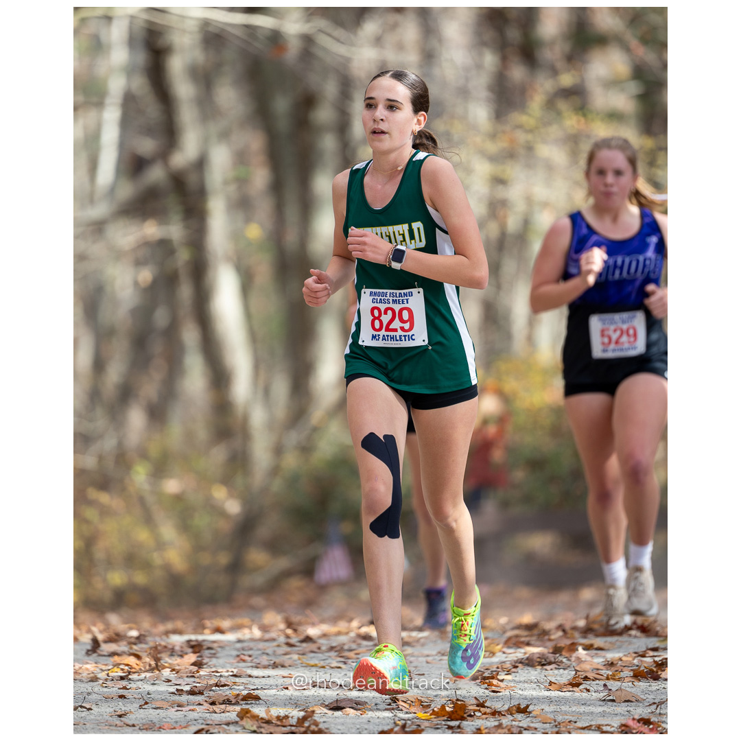 Ella Koconis, Smithfield, at 2024 RIIL Cross Country Class Championships at Ponaganset High School, North Scituate, Rhode Island on October 26, 2024 title=