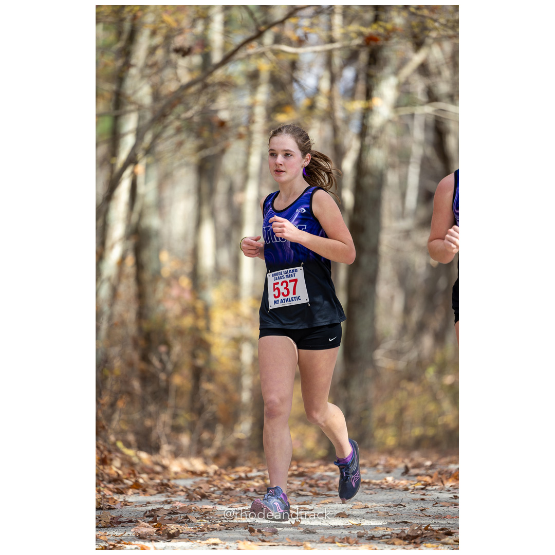 Evelyn Towers, Mount Hope, at 2024 RIIL Cross Country Class Championships at Ponaganset High School, North Scituate, Rhode Island on October 26, 2024 title=
