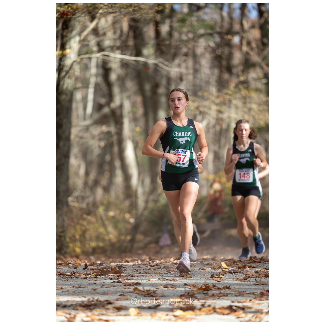 Grace Steere, Chariho, at 2024 RIIL Cross Country Class Championships at Ponaganset High School, North Scituate, Rhode Island on October 26, 2024 title=