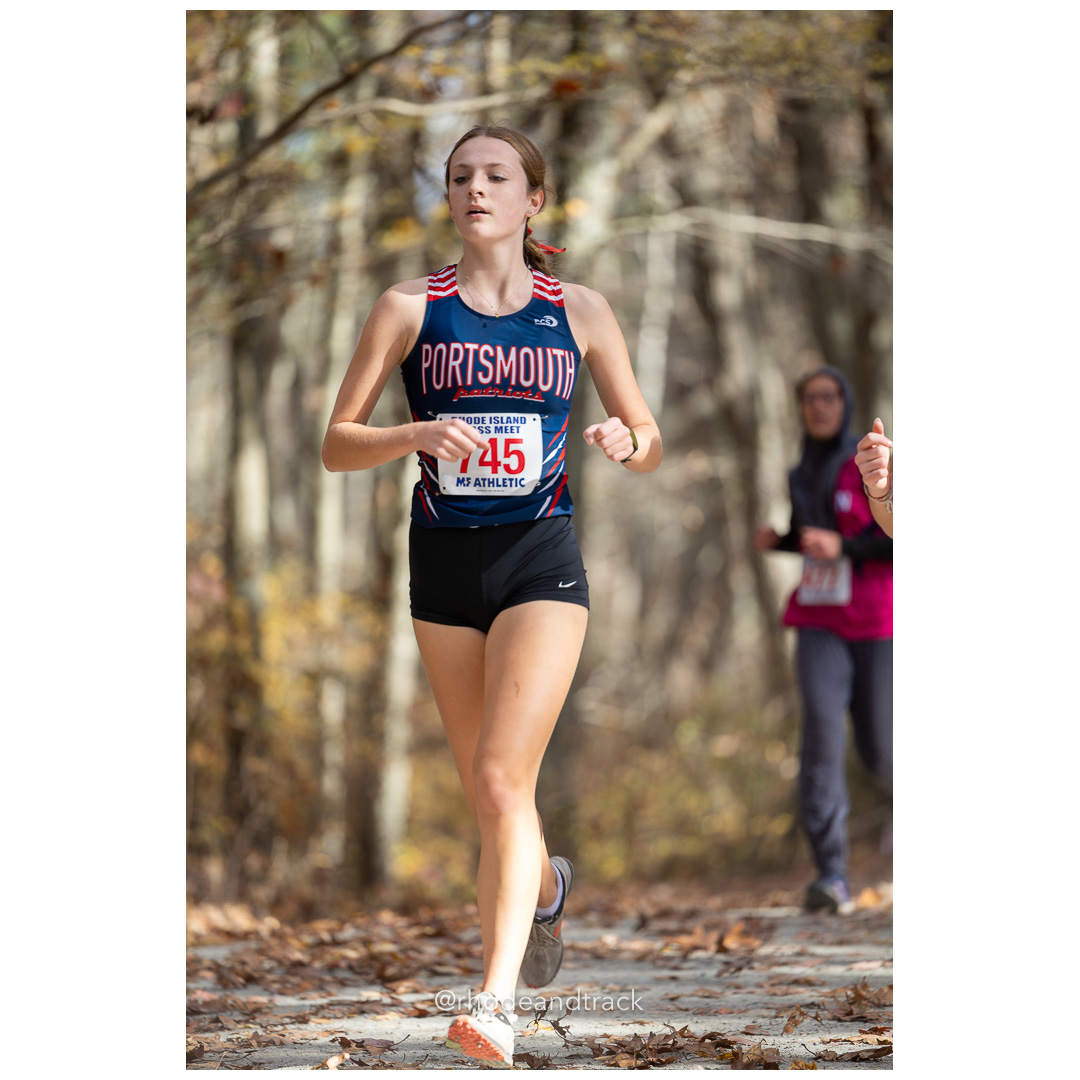 Addie Dalton, Portsmouth, at 2024 RIIL Cross Country Class Championships at Ponaganset High School, North Scituate, Rhode Island on October 26, 2024 title=