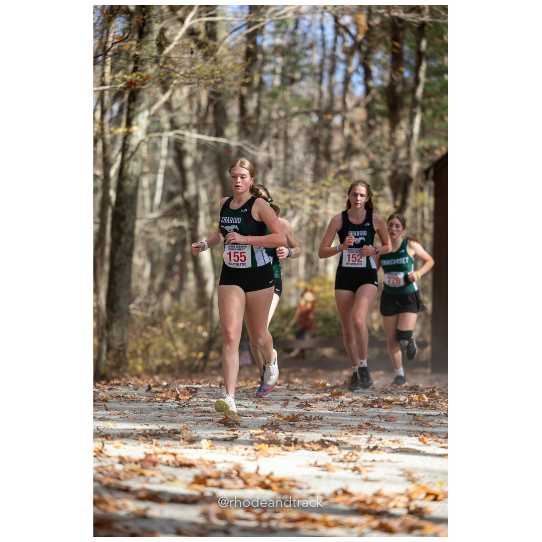 Emma Prentiss, Chariho, at 2024 RIIL Cross Country Class Championships at Ponaganset High School, North Scituate, Rhode Island on October 26, 2024 title=