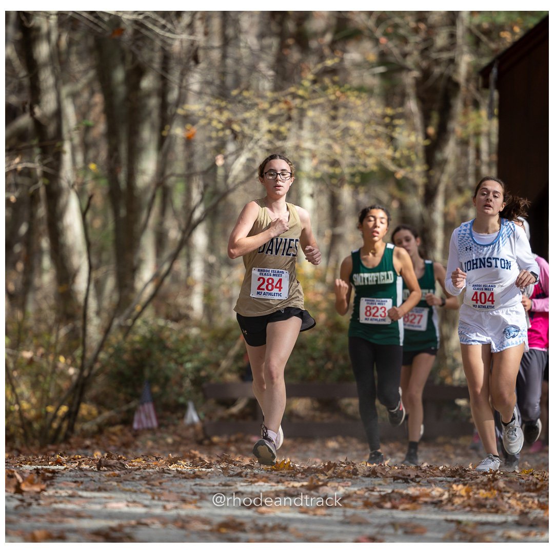Julianna O'Brien, Davies, at 2024 RIIL Cross Country Class Championships at Ponaganset High School, North Scituate, Rhode Island on October 26, 2024 title=