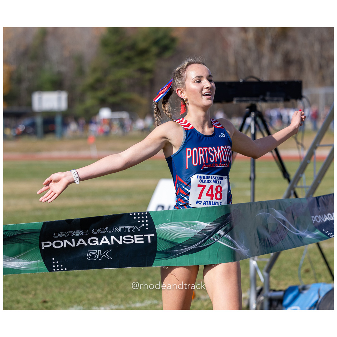 Allie Kaull, Portsmouth, wins Class B in 19:24.05 at 2024 RIIL Cross Country Class Championships at Ponaganset High School, North Scituate, Rhode Island on October 26, 2024 title=