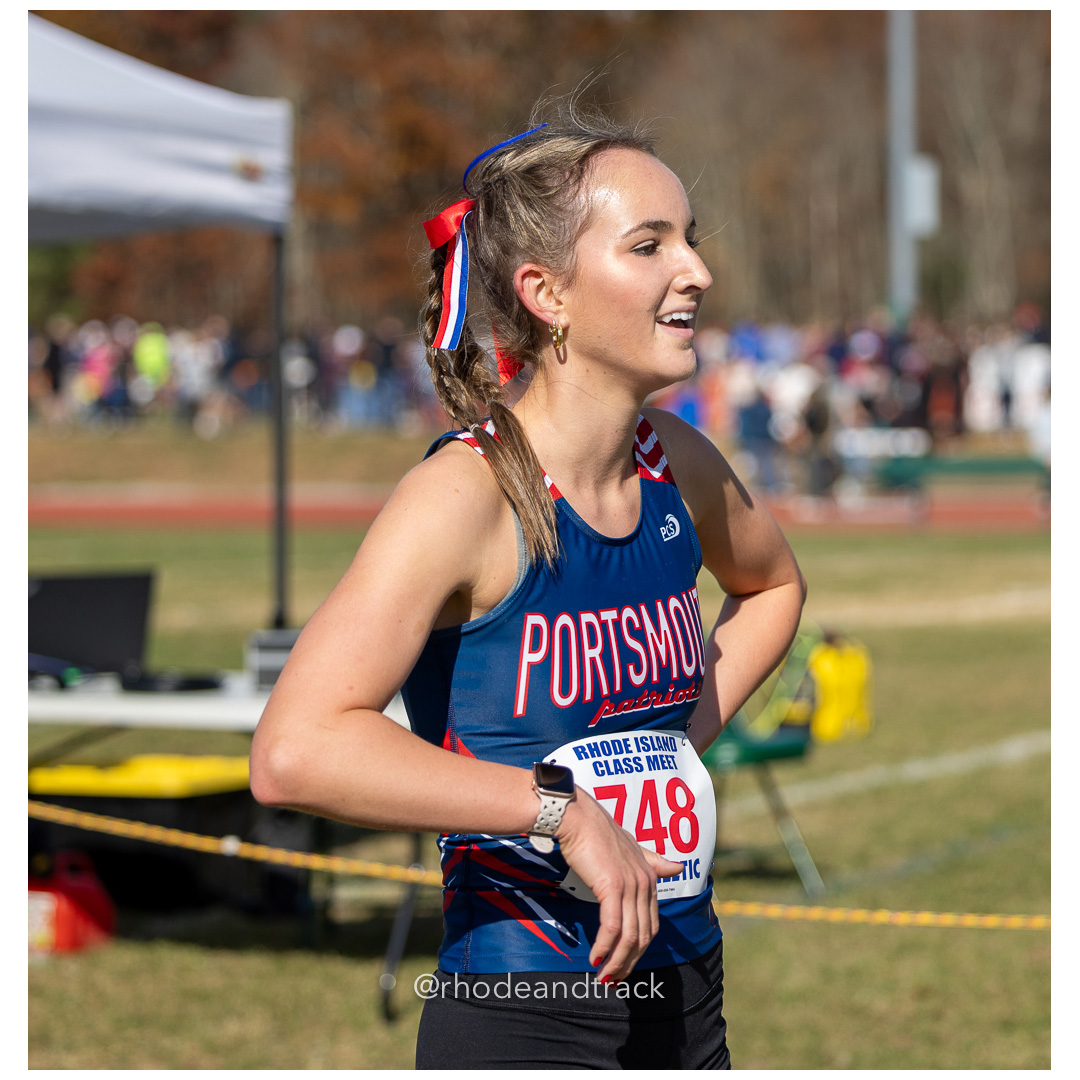 Allie Kaull, Portsmouth, wins Class B in 19:24.05 at 2024 RIIL Cross Country Class Championships at Ponaganset High School, North Scituate, Rhode Island on October 26, 2024 title=