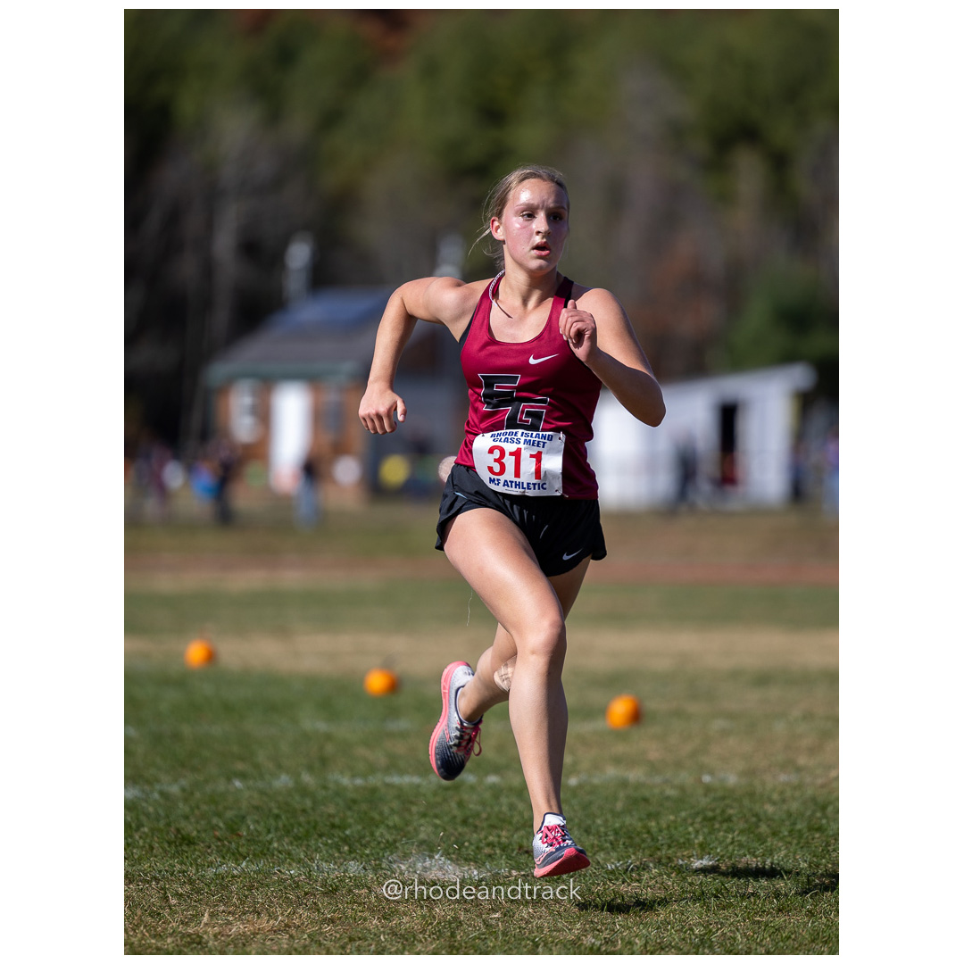 Kayla Siedliski, East Greenwich, at 2024 RIIL Cross Country Class Championships at Ponaganset High School, North Scituate, Rhode Island on October 26, 2024 title=