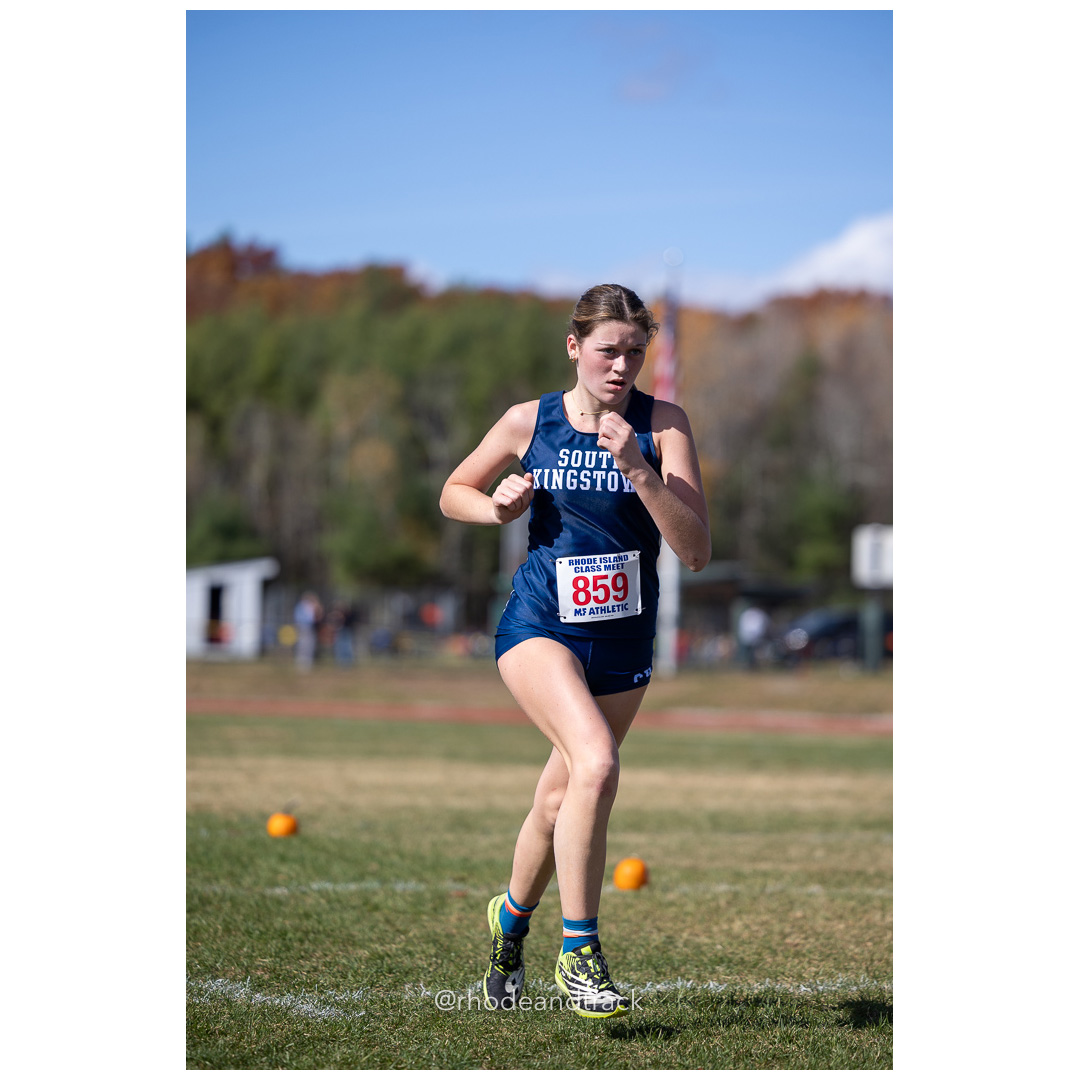 Maeve Maldonis, South Kingstown, at 2024 RIIL Cross Country Class Championships at Ponaganset High School, North Scituate, Rhode Island on October 26, 2024 title=