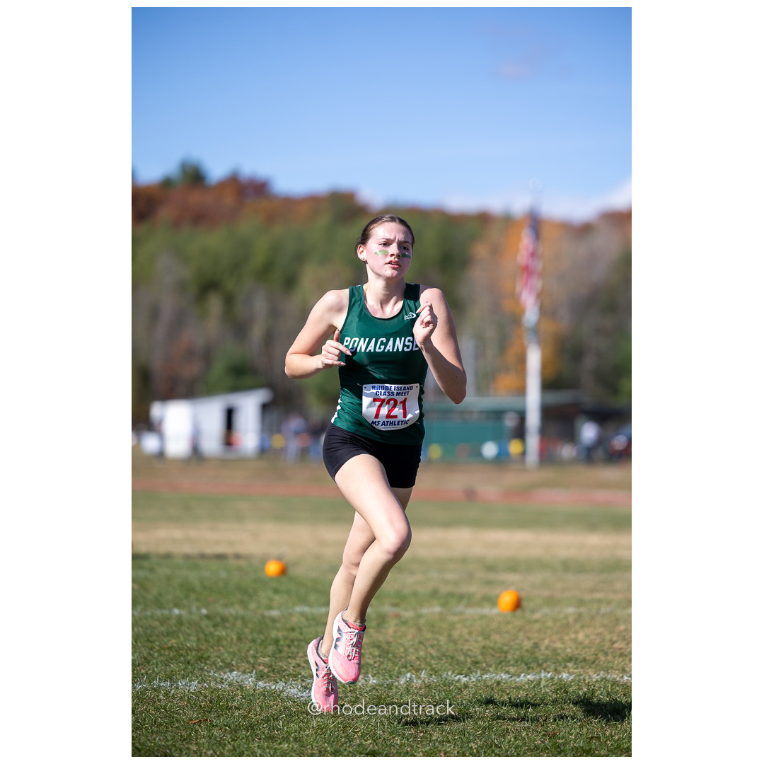 Briella Bailey, Ponaganset, at 2024 RIIL Cross Country Class Championships at Ponaganset High School, North Scituate, Rhode Island on October 26, 2024 title=