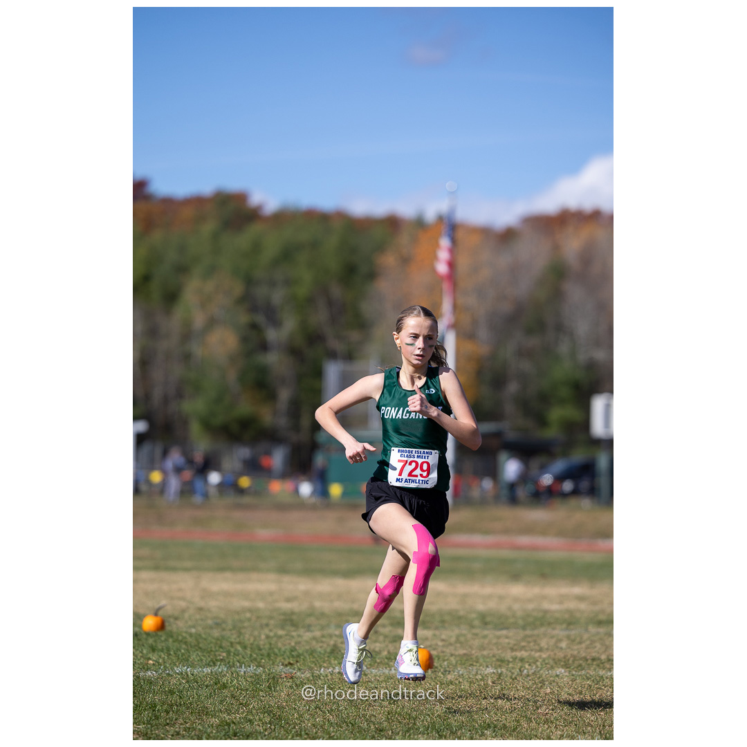 Kylie Violette, Ponaganset, at 2024 RIIL Cross Country Class Championships at Ponaganset High School, North Scituate, Rhode Island on October 26, 2024 title=