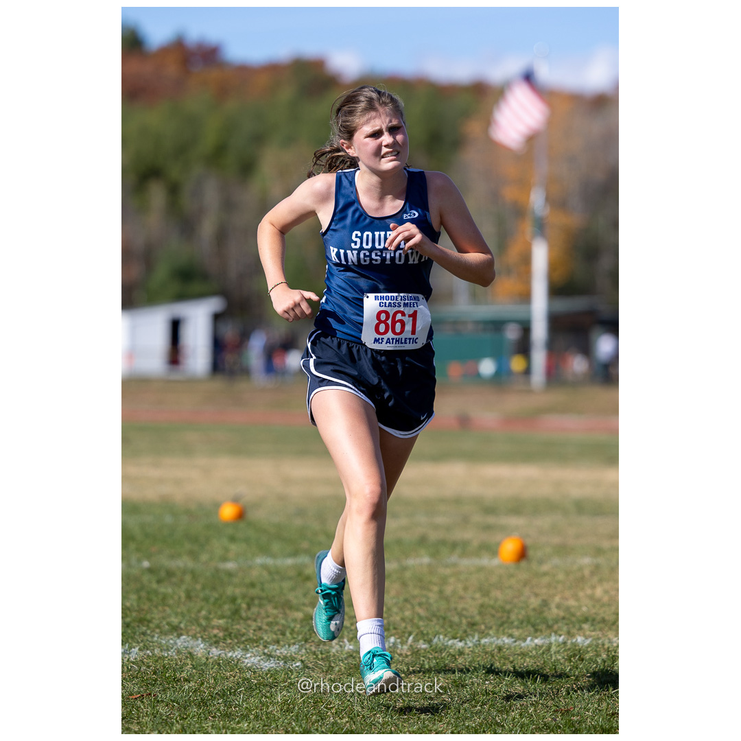 Tatum McDonald, South Kingstown, at 2024 RIIL Cross Country Class Championships at Ponaganset High School, North Scituate, Rhode Island on October 26, 2024 title=