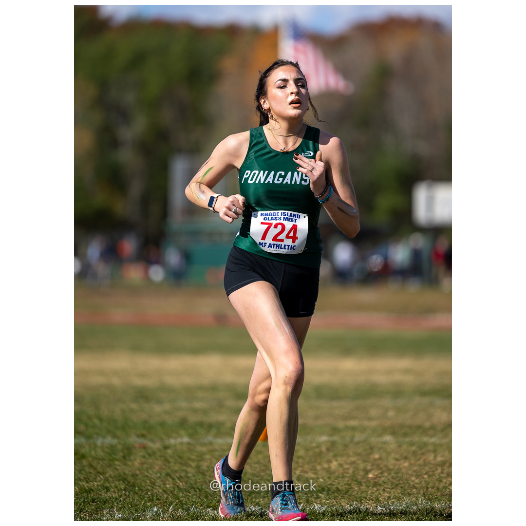 Giada Nasso, Ponaganset, at 2024 RIIL Cross Country Class Championships at Ponaganset High School, North Scituate, Rhode Island on October 26, 2024 title=