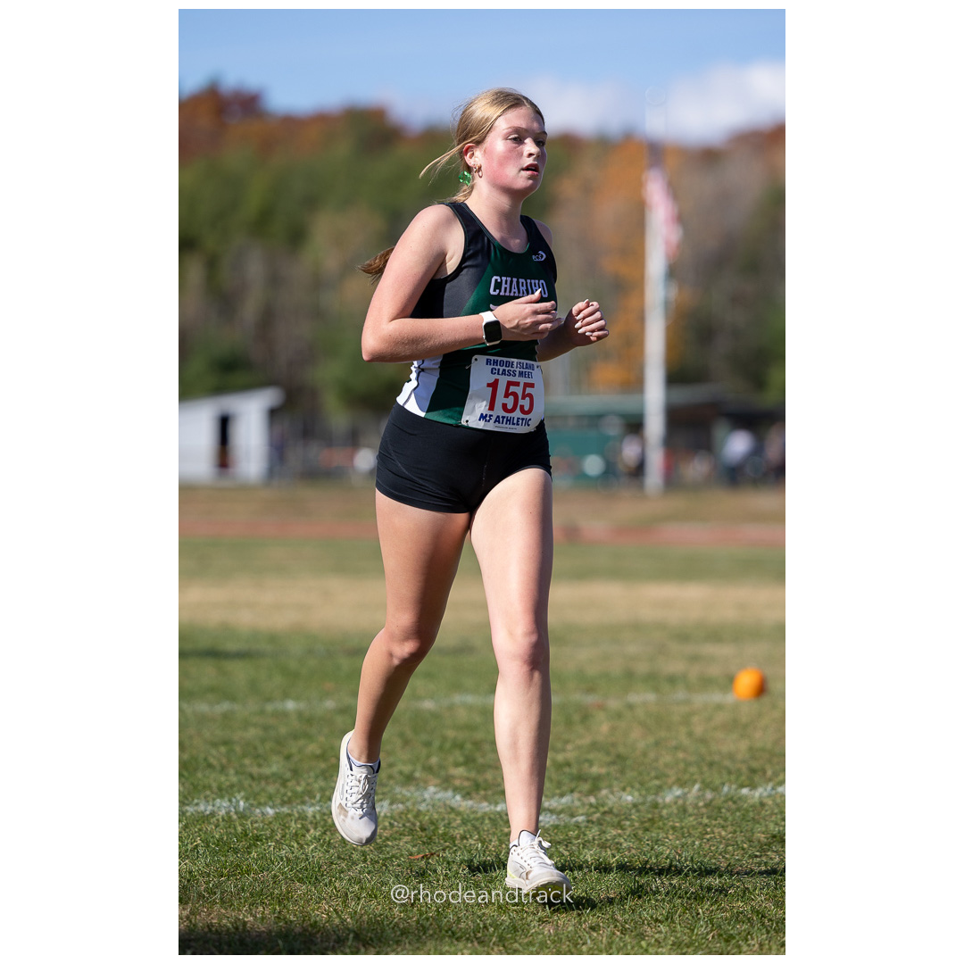 Emma Prentiss, Chariho, at 2024 RIIL Cross Country Class Championships at Ponaganset High School, North Scituate, Rhode Island on October 26, 2024 title=