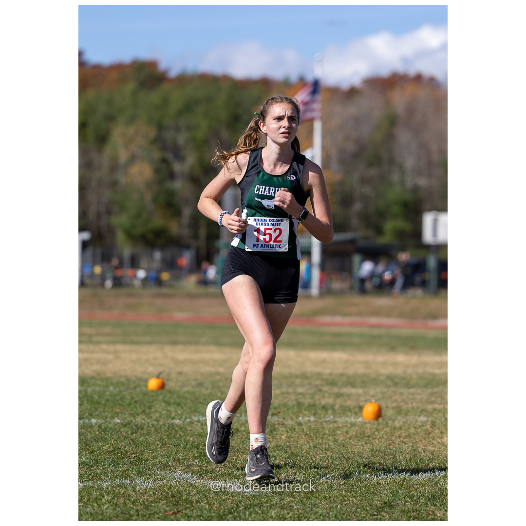 Lindsay Maine, Chariho, at 2024 RIIL Cross Country Class Championships at Ponaganset High School, North Scituate, Rhode Island on October 26, 2024 title=