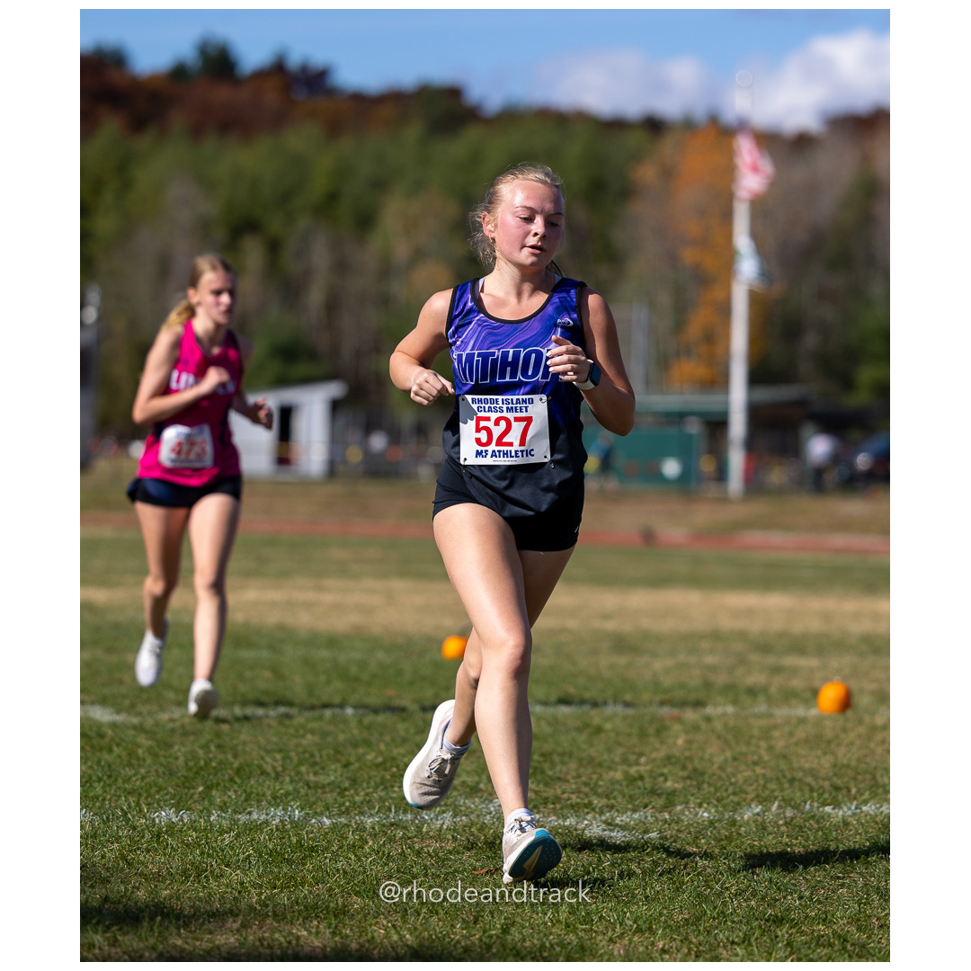 Sarah Bissonnette, Mount Hope, at 2024 RIIL Cross Country Class Championships at Ponaganset High School, North Scituate, Rhode Island on October 26, 2024 title=
