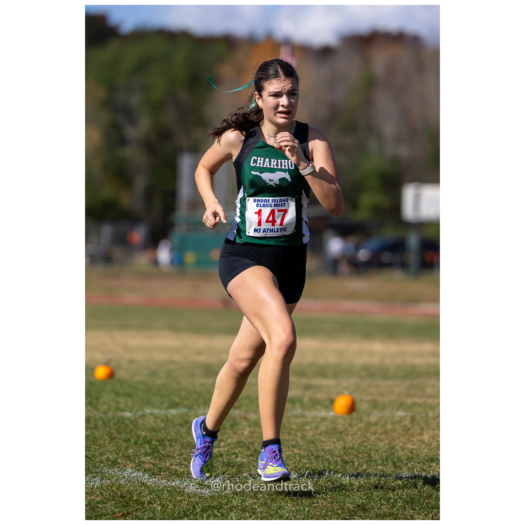 Ezri Acton, Chariho, at 2024 RIIL Cross Country Class Championships at Ponaganset High School, North Scituate, Rhode Island on October 26, 2024 title=