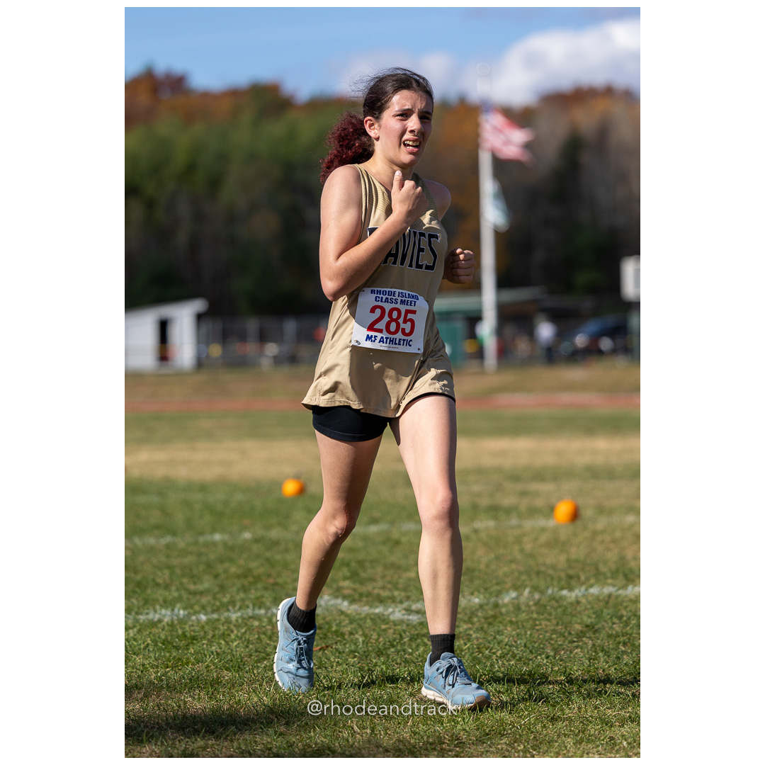 Aaliyah Sullivan, Davies, at 2024 RIIL Cross Country Class Championships at Ponaganset High School, North Scituate, Rhode Island on October 26, 2024 title=