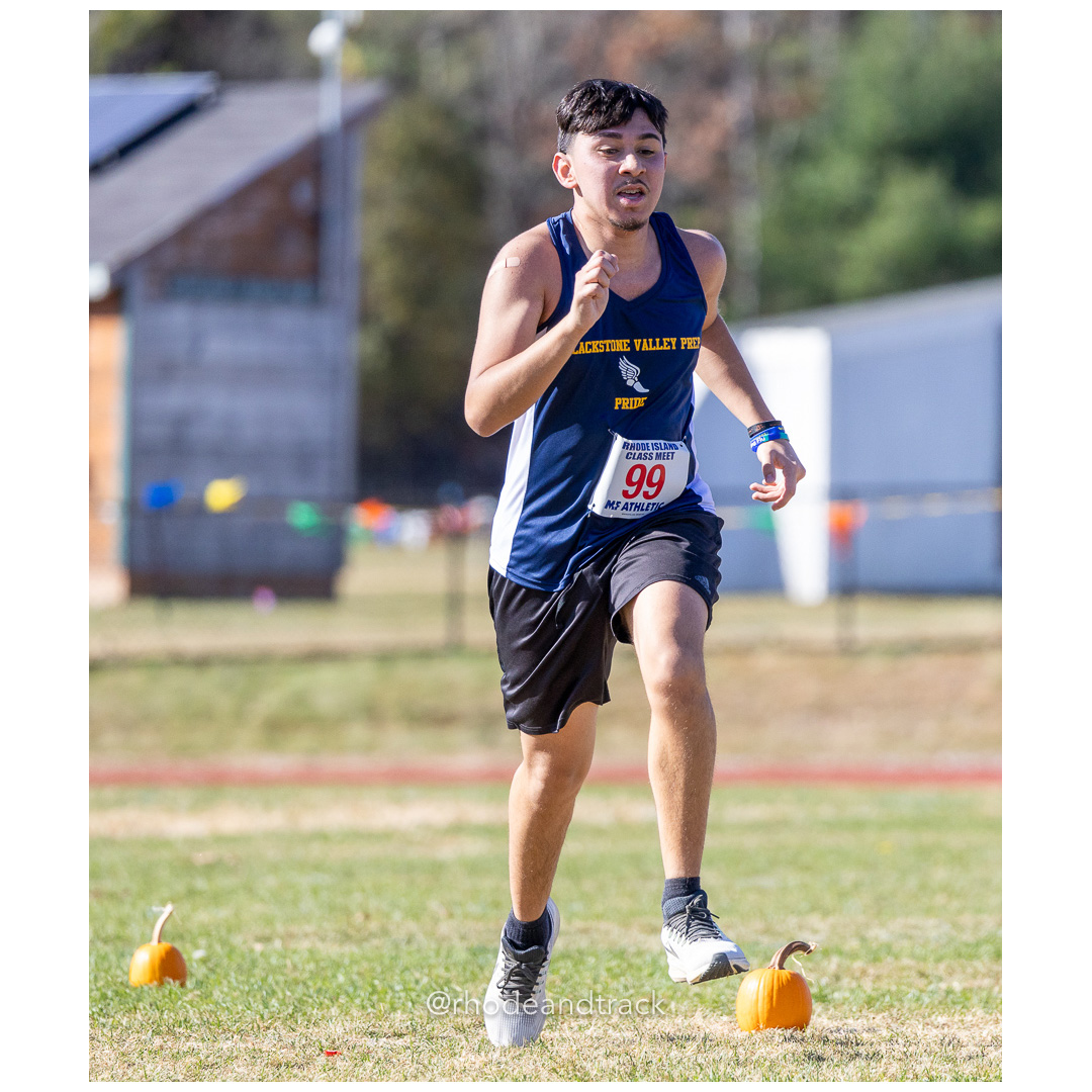 Isaias Cornejo, Blackstone Vlly, at 2024 RIIL Cross Country Class Championships at Ponaganset High School, North Scituate, Rhode Island on October 26, 2024 title=