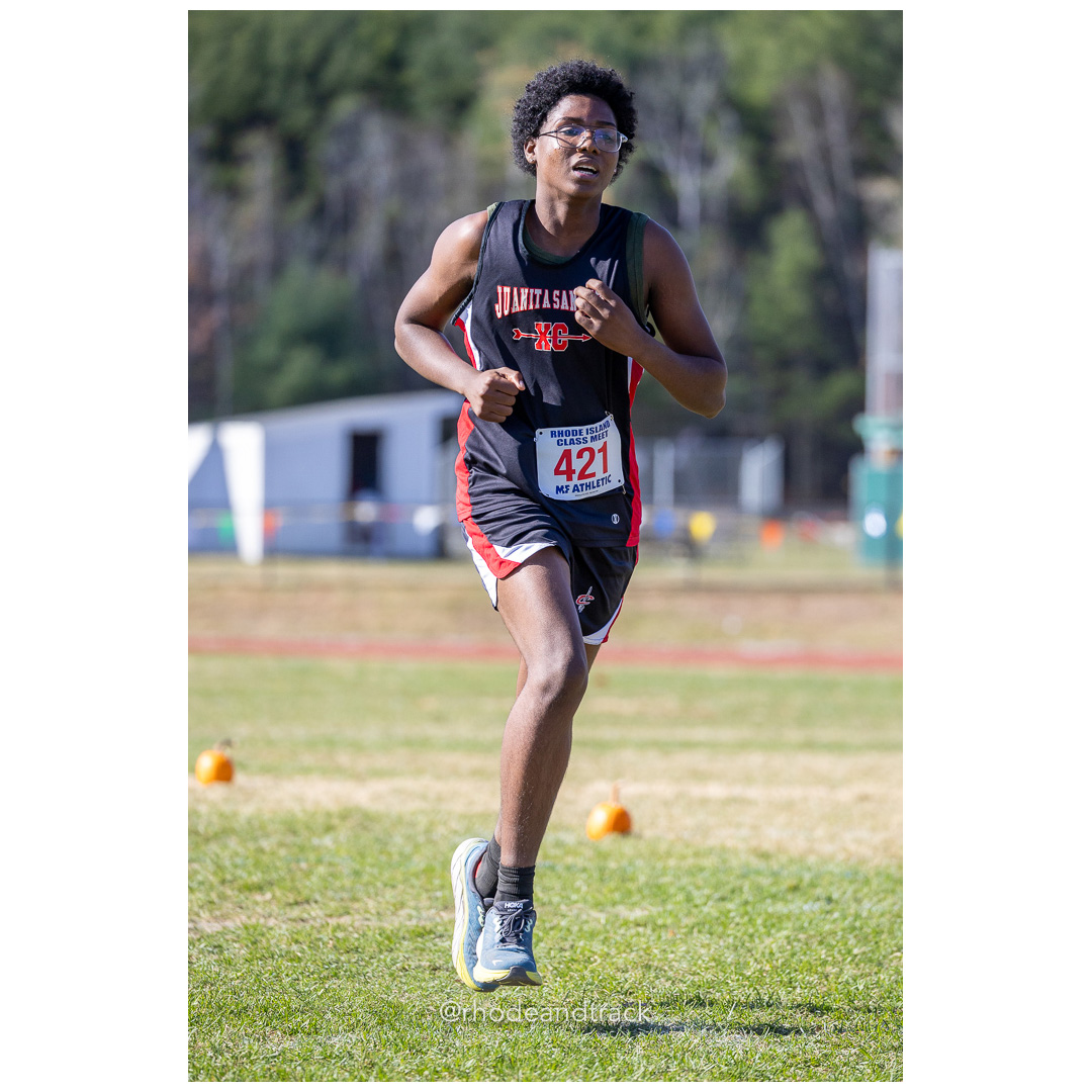 Anthony Gomes, Juanita Sanchez, at 2024 RIIL Cross Country Class Championships at Ponaganset High School, North Scituate, Rhode Island on October 26, 2024 title=