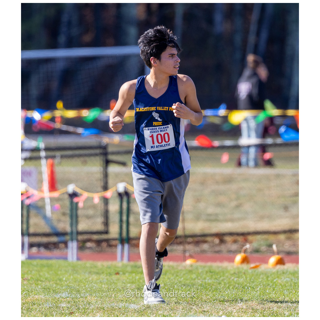 Dariel Delzas, Blackstone Vlly, at 2024 RIIL Cross Country Class Championships at Ponaganset High School, North Scituate, Rhode Island on October 26, 2024 title=
