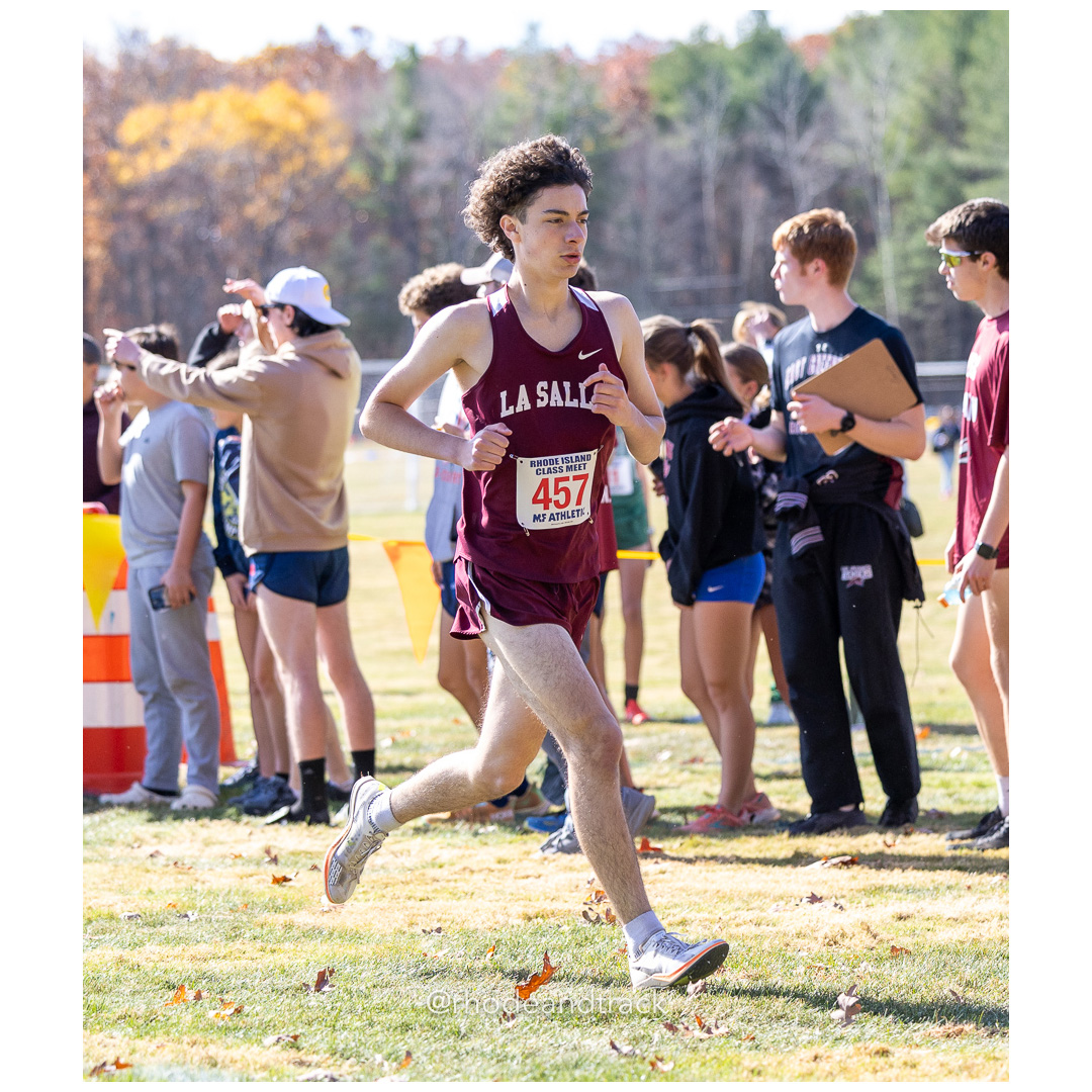 Alexander Osmani, La Salle, at 2024 RIIL Cross Country Class Championships at Ponaganset High School, North Scituate, Rhode Island on October 26, 2024 title=