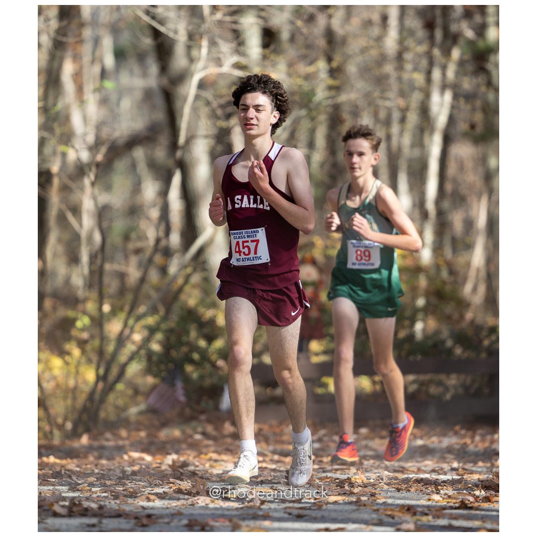 Alexander Osmani, La Salle, at 2024 RIIL Cross Country Class Championships at Ponaganset High School, North Scituate, Rhode Island on October 26, 2024 title=