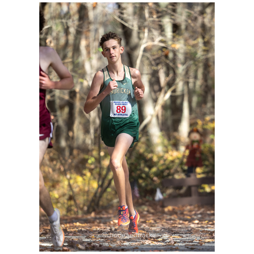 Andrew Williams, Hendricken, at 2024 RIIL Cross Country Class Championships at Ponaganset High School, North Scituate, Rhode Island on October 26, 2024 title=