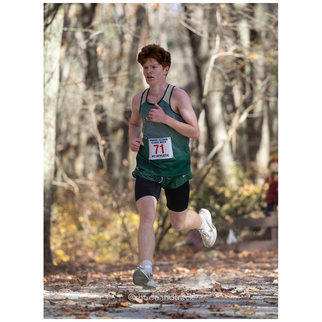 James McCarthy, Hendricken, at 2024 RIIL Cross Country Class Championships at Ponaganset High School, North Scituate, Rhode Island on October 26, 2024 title=