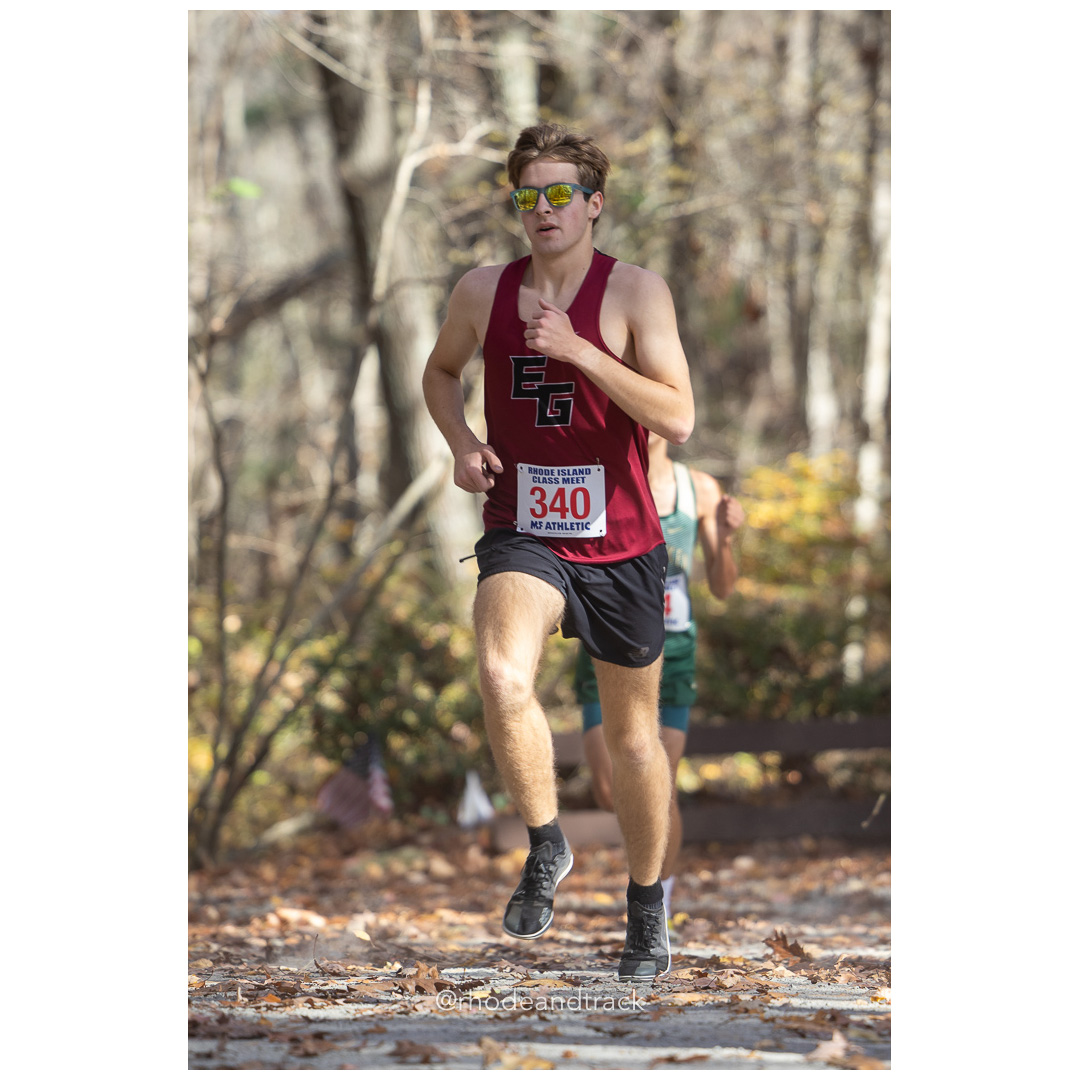 William Norris, East Greenwich, at 2024 RIIL Cross Country Class Championships at Ponaganset High School, North Scituate, Rhode Island on October 26, 2024 title=