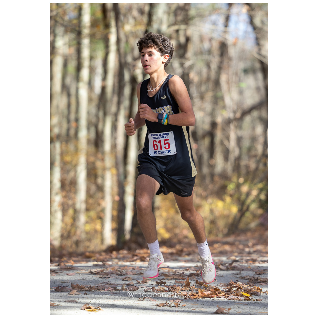Michael Confessore, North Kingstown, at 2024 RIIL Cross Country Class Championships at Ponaganset High School, North Scituate, Rhode Island on October 26, 2024 title=