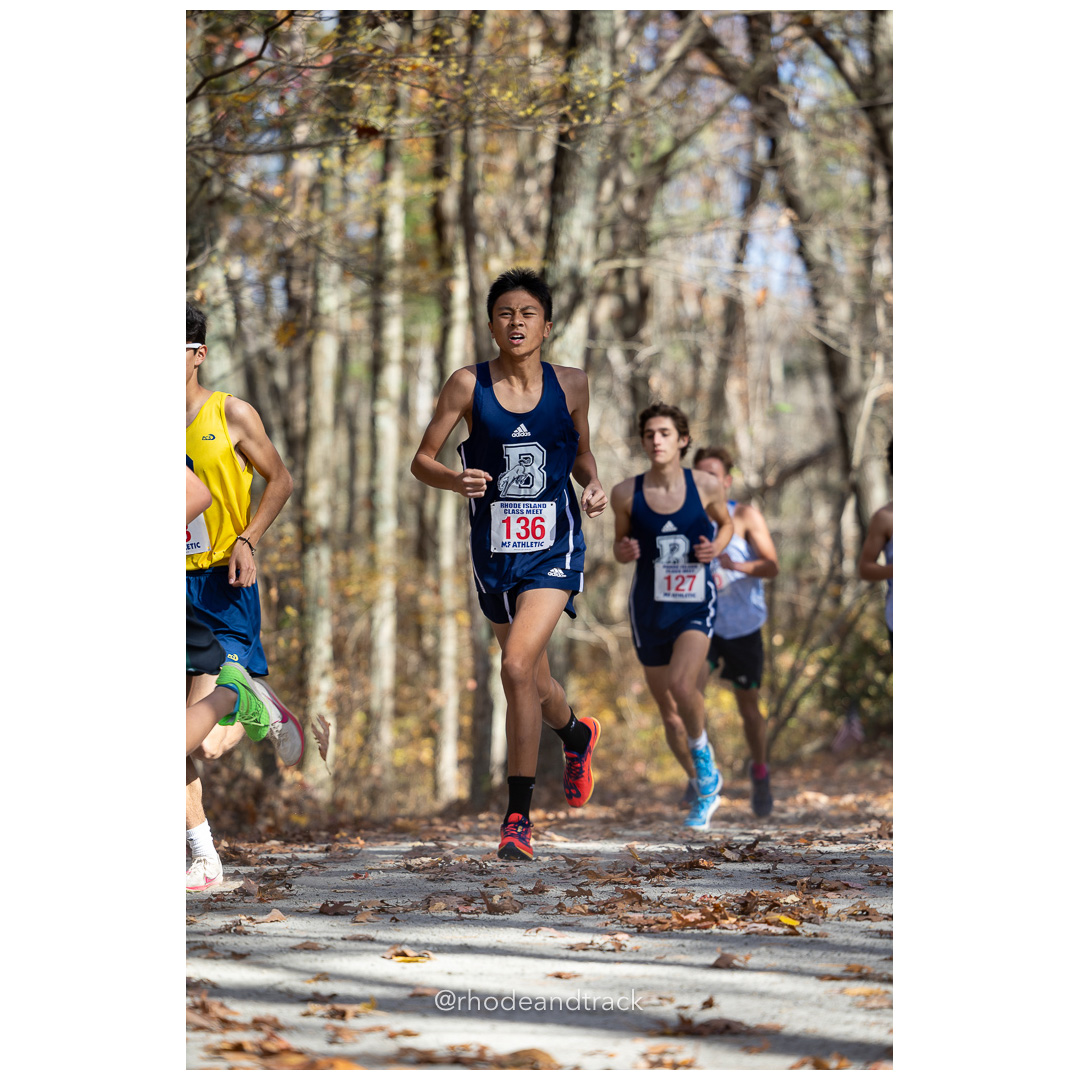 Rylan Phommachanh, Burrillville, at 2024 RIIL Cross Country Class Championships at Ponaganset High School, North Scituate, Rhode Island on October 26, 2024 title=