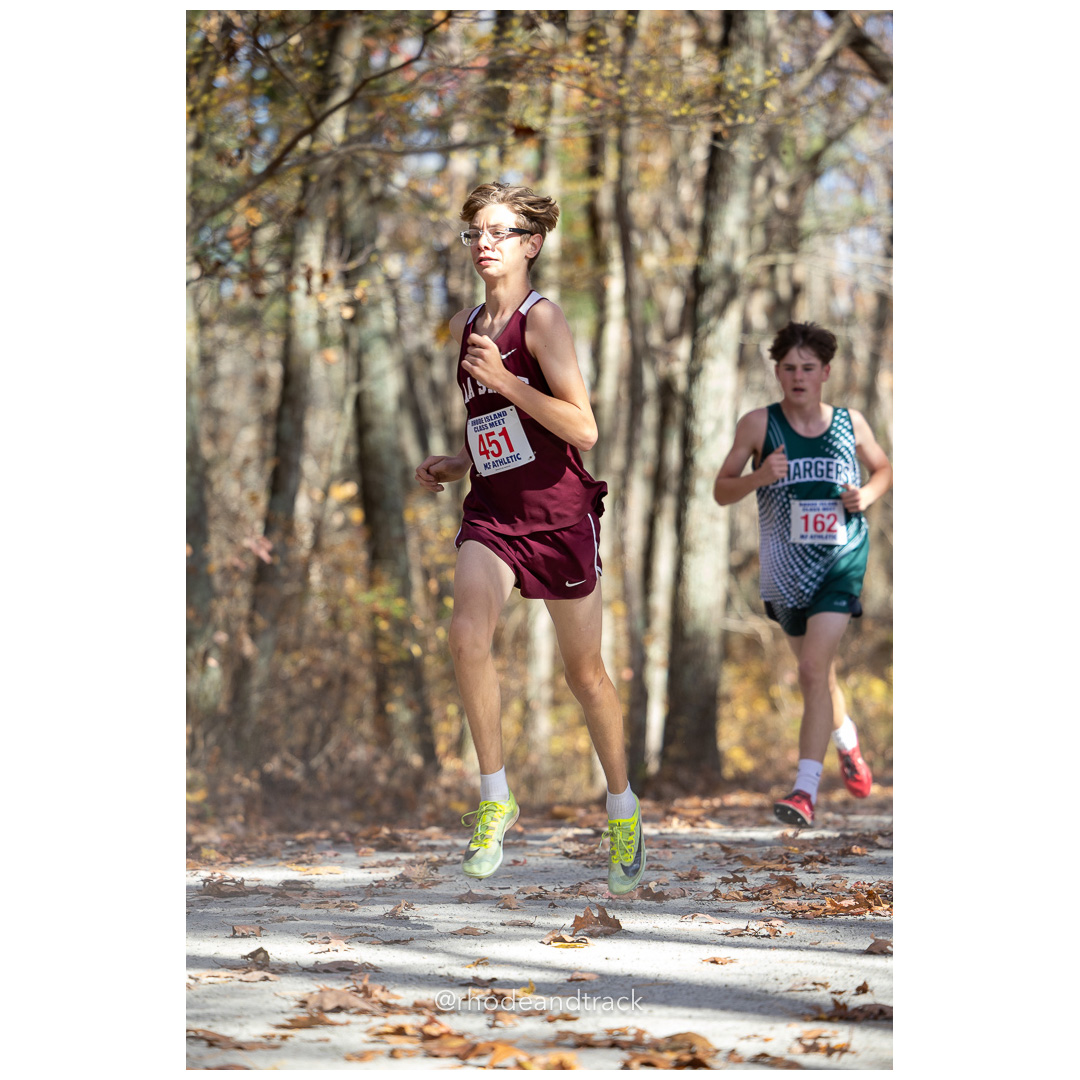 Jackson Lewis, La Salle, at 2024 RIIL Cross Country Class Championships at Ponaganset High School, North Scituate, Rhode Island on October 26, 2024 title=