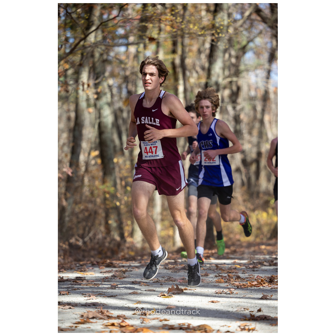 Noah Bergeron, La Salle, at 2024 RIIL Cross Country Class Championships at Ponaganset High School, North Scituate, Rhode Island on October 26, 2024 title=