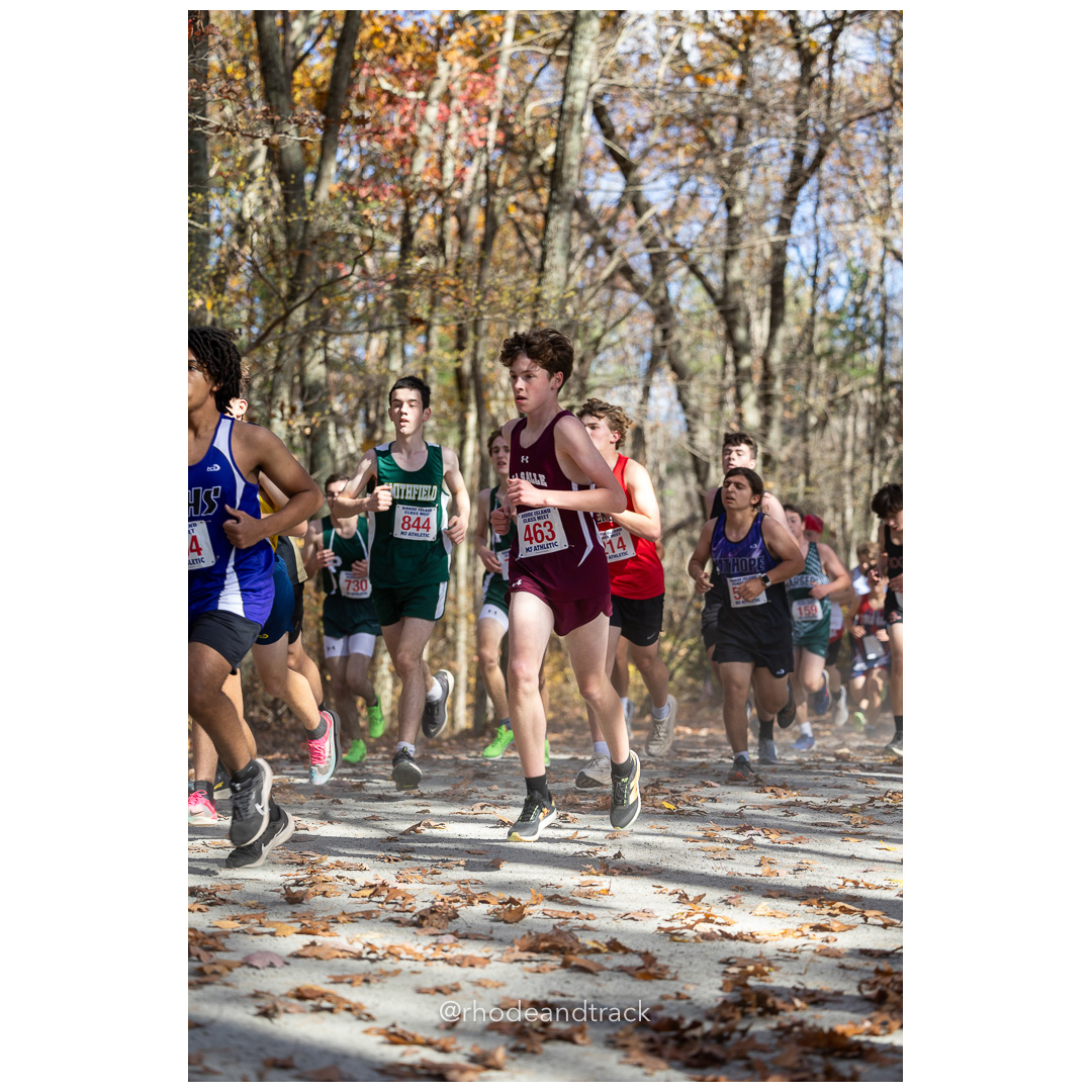 Gavin Skelly, La Salle, at 2024 RIIL Cross Country Class Championships at Ponaganset High School, North Scituate, Rhode Island on October 26, 2024 title=