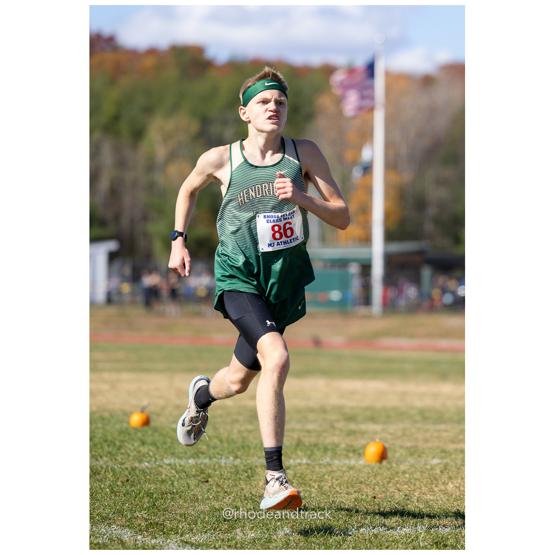 Aaron Stockford, Hendricken, at 2024 RIIL Cross Country Class Championships at Ponaganset High School, North Scituate, Rhode Island on October 26, 2024 title=