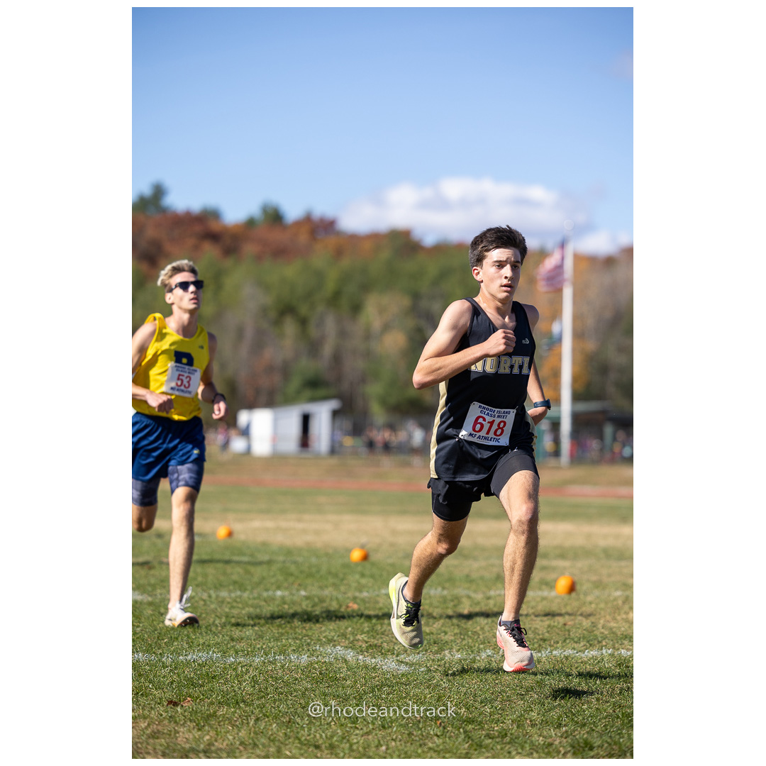 Camden Florio, North Kingstown, at 2024 RIIL Cross Country Class Championships at Ponaganset High School, North Scituate, Rhode Island on October 26, 2024 title=