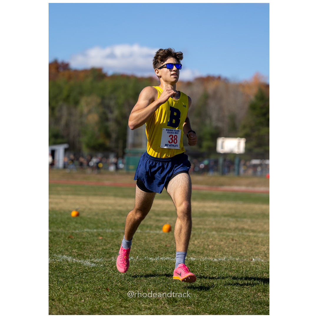 Vlad Horvatic, Barrington, at 2024 RIIL Cross Country Class Championships at Ponaganset High School, North Scituate, Rhode Island on October 26, 2024 title=