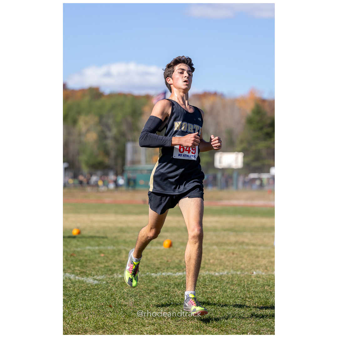 Jagger Viens, North Kingstown, at 2024 RIIL Cross Country Class Championships at Ponaganset High School, North Scituate, Rhode Island on October 26, 2024 title=