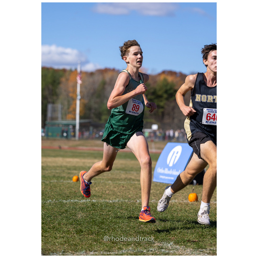 Andrew Williams, Hendricken, at 2024 RIIL Cross Country Class Championships at Ponaganset High School, North Scituate, Rhode Island on October 26, 2024 title=