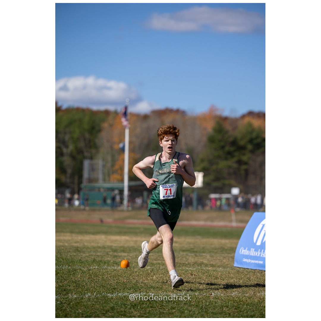 James McCarthy, Hendricken, at 2024 RIIL Cross Country Class Championships at Ponaganset High School, North Scituate, Rhode Island on October 26, 2024 title=