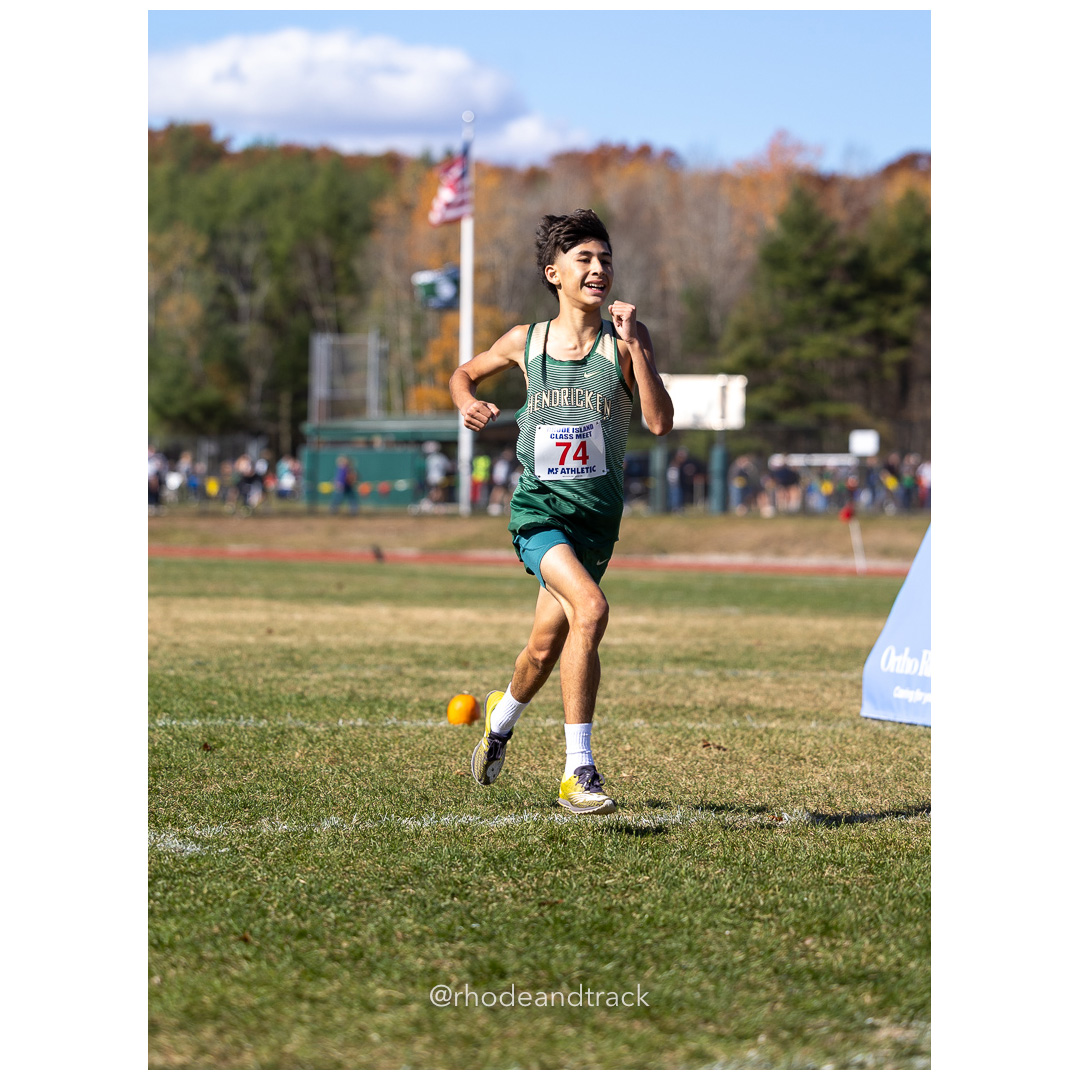 Christian Nunez, Hendricken, at 2024 RIIL Cross Country Class Championships at Ponaganset High School, North Scituate, Rhode Island on October 26, 2024 title=
