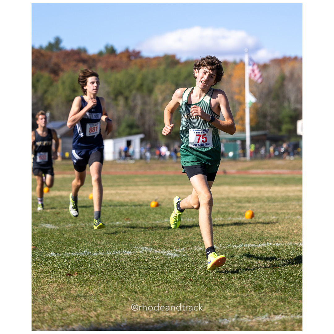 John Oliveira, Hendricken, at 2024 RIIL Cross Country Class Championships at Ponaganset High School, North Scituate, Rhode Island on October 26, 2024 title=