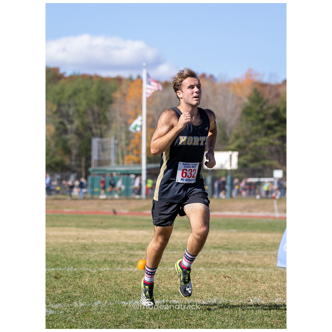 Frank McGee, North Kingstown, at 2024 RIIL Cross Country Class Championships at Ponaganset High School, North Scituate, Rhode Island on October 26, 2024 title=