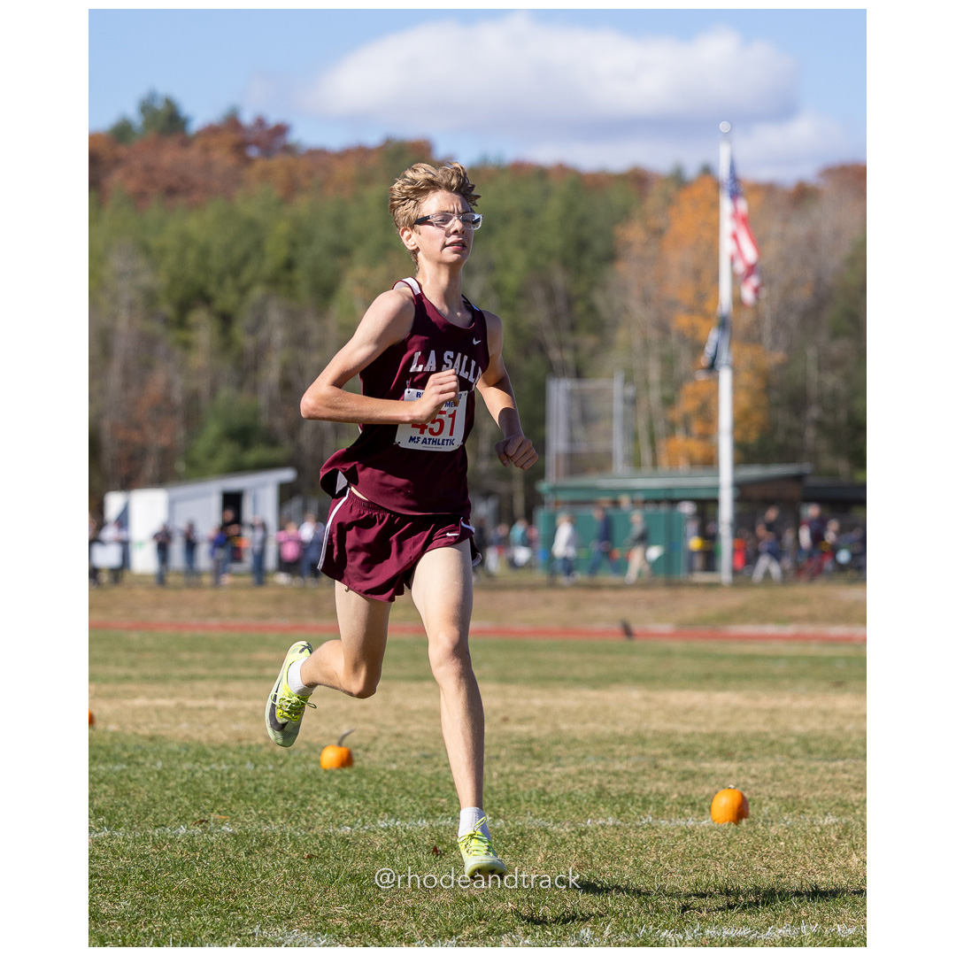 Jackson Lewis, La Salle, at 2024 RIIL Cross Country Class Championships at Ponaganset High School, North Scituate, Rhode Island on October 26, 2024 title=